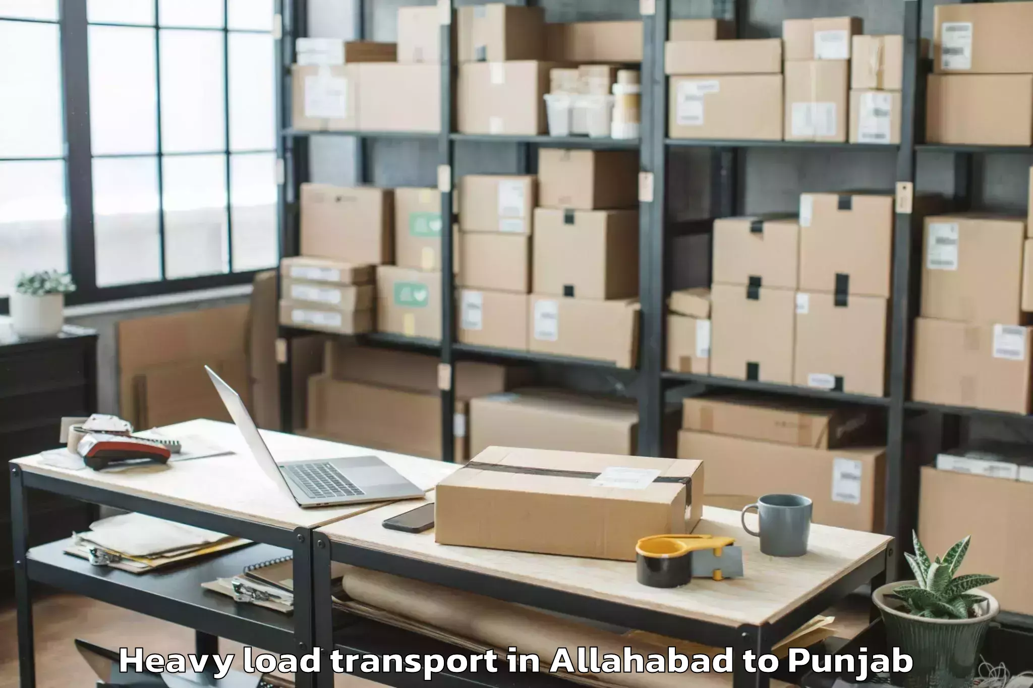 Easy Allahabad to Gurdaspur Heavy Load Transport Booking